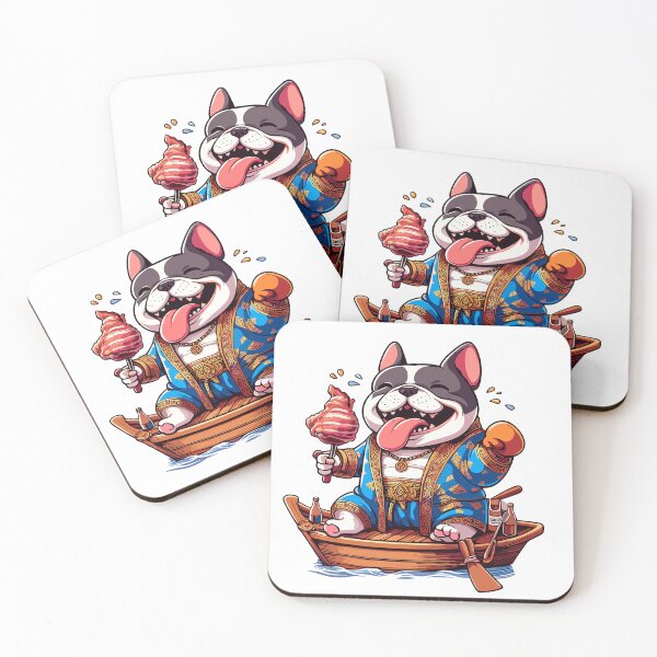 Item preview, the Papa bull dog eat BBQ travel on the boat designed and sold by olopaw.