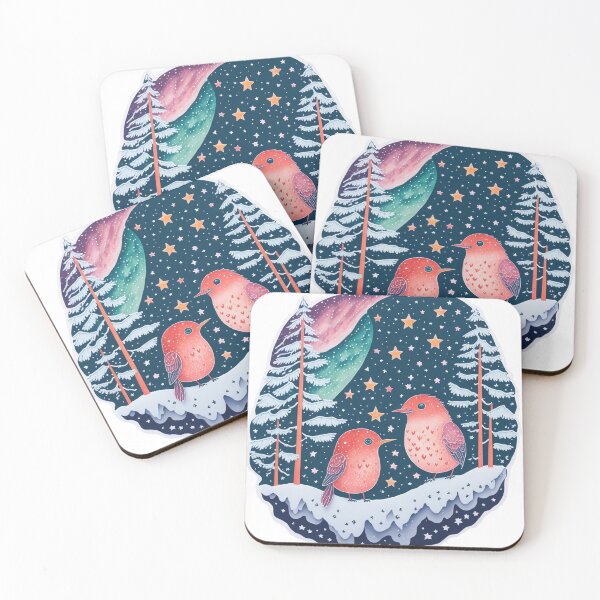 Item preview, Two birds in the winter forest designed and sold by AQuirkyApple.