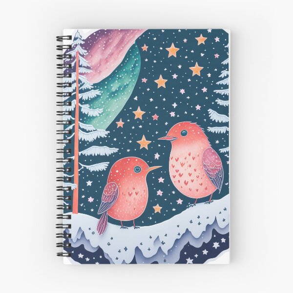 Item preview, Two birds in the winter forest designed and sold by AQuirkyApple.