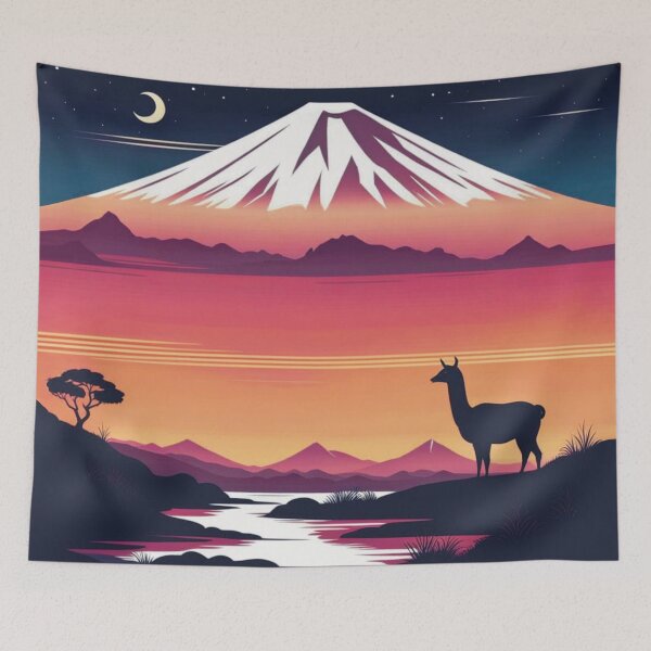 Item preview, Volcano Night View with Alpaca designed and sold by Secondearth.