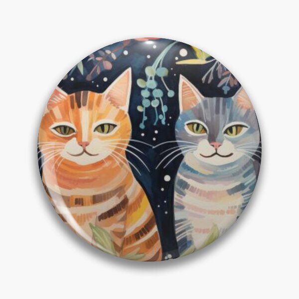 Item preview, Boho Cats in Love: Whimsical Night Sky and Floral Bliss designed and sold by sweet1342.