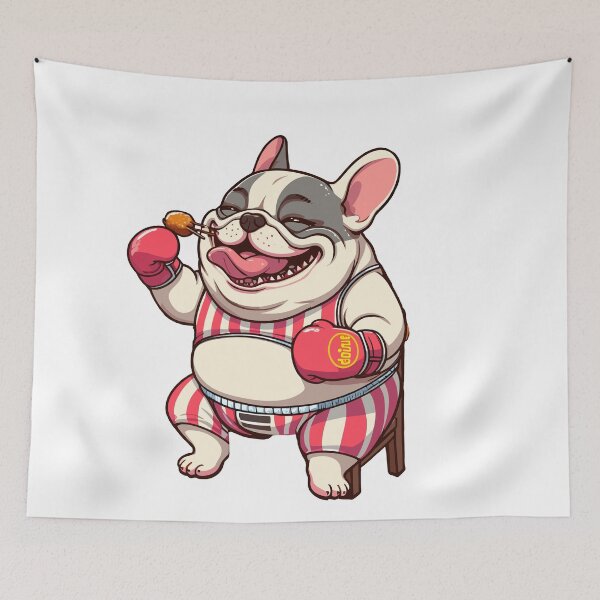 Item preview, the Papa bull dog eat BBQ travel in Thailand designed and sold by olopaw.