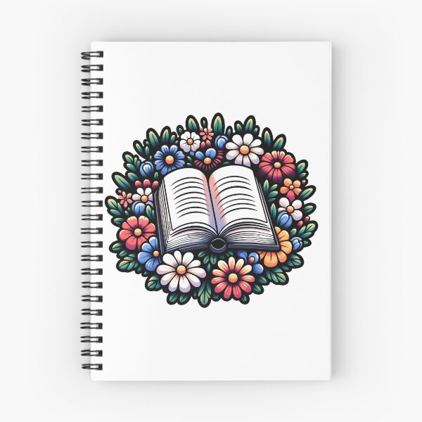 Item preview, Open Book with Flowers Cottagecore Style designed and sold by Truck Stop One.