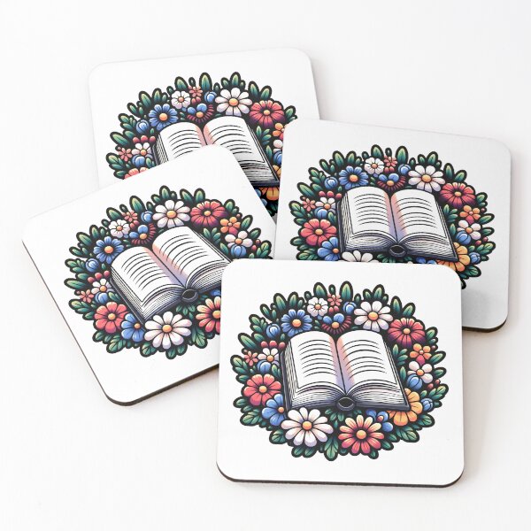 Item preview, Open Book with Flowers Cottagecore Style designed and sold by Truck Stop One.