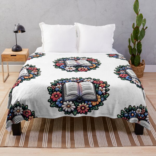 Item preview, Open Book with Flowers Cottagecore Style designed and sold by Truck Stop One.