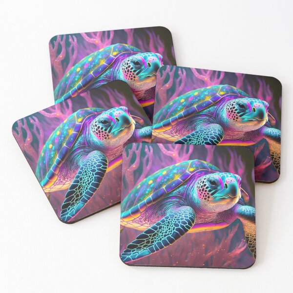 Item preview, Neon Sea Turtle In Pink Coral designed and sold by JohnXD247.