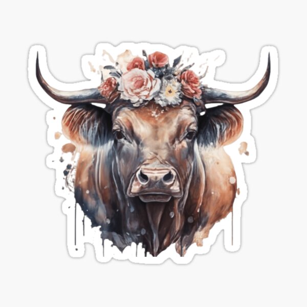 Item preview, spanish bull with flowers designed and sold by digitalYuppi.