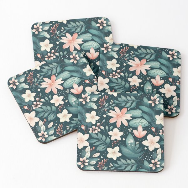 Item preview, Elegant Watercolor Floral Seamless Pattern in Dark Background designed and sold by KertuCreates.