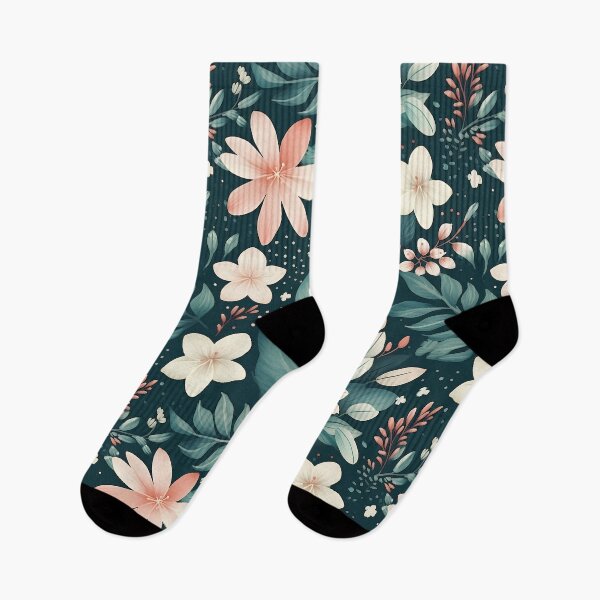 Item preview, Elegant Watercolor Floral Seamless Pattern in Dark Background designed and sold by KertuCreates.