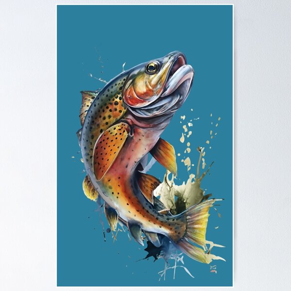 Rainbow Trout Fishing  Poster for Sale by Noah357