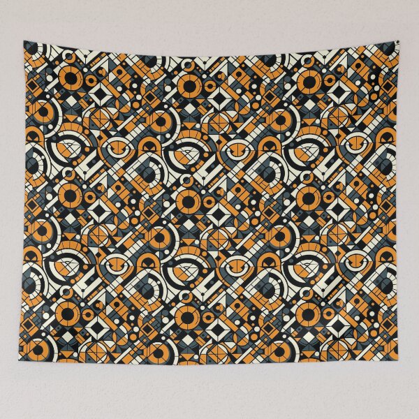 Item preview, Black and Orange Tile #1 designed and sold by Doctor-Tony.