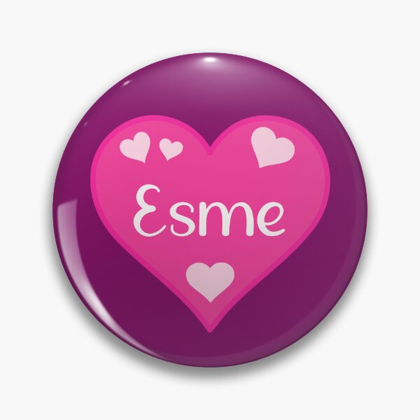 Item preview, Esme Name Pink Heart  designed and sold by Jeallan Designs.