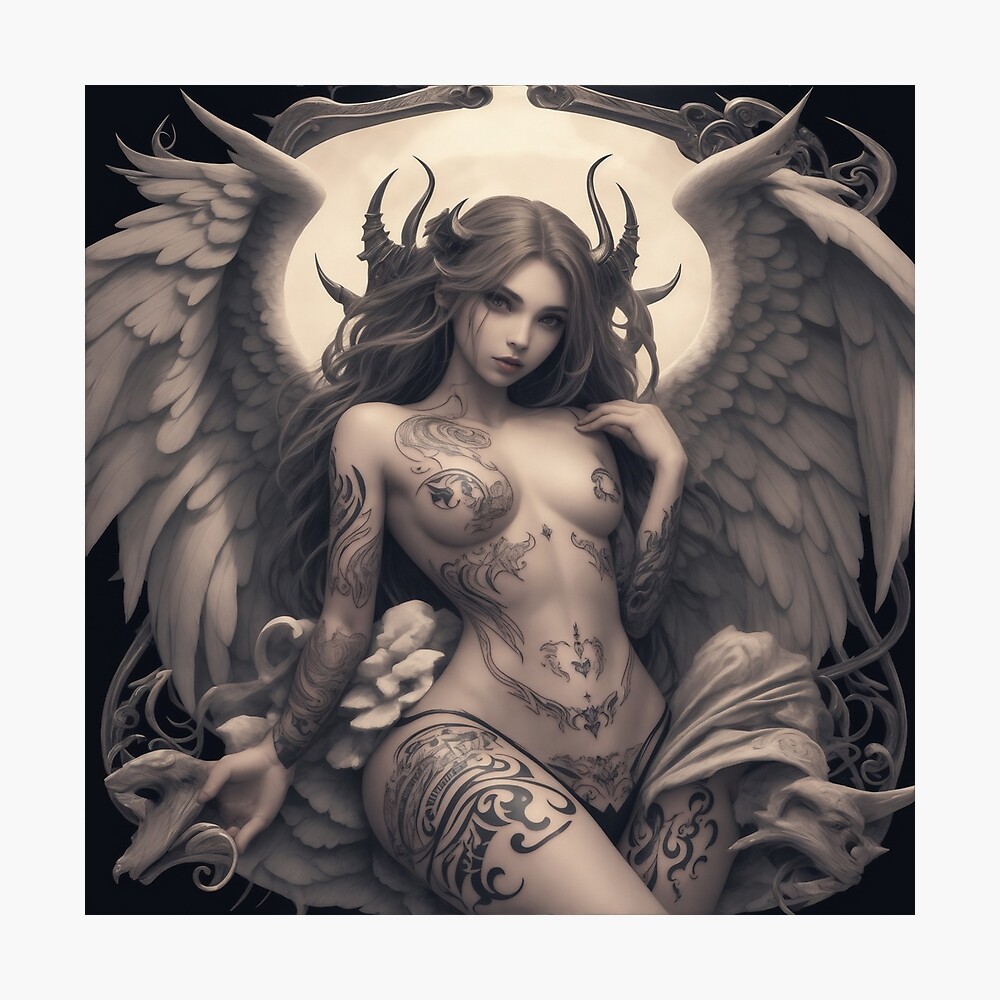 Angel tattoo Poster
