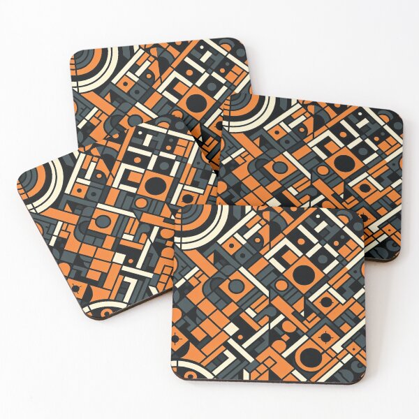 Item preview, Black and Orange Tile #2 designed and sold by Doctor-Tony.