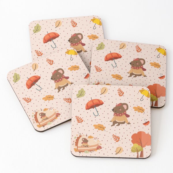Item preview, Autumn in the forest with mice and cakes designed and sold by AinigrivDoll.