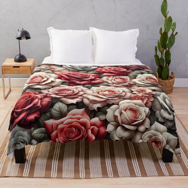 Item preview, Boundless Rose Blossoms: Edge-to-Edge 3D Floral Pattern designed and sold by KNAA.