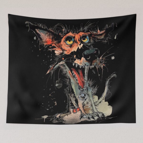 Item preview, Crazy Funny Dog  looking  designed and sold by DrawHandArt.