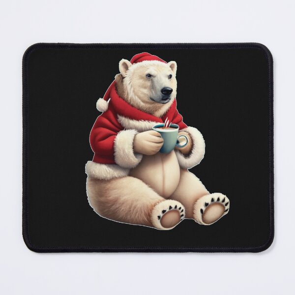 Item preview, Santa Polar Bear With Hot Cocoa Gift for Christmas designed and sold by Pawel Oska.