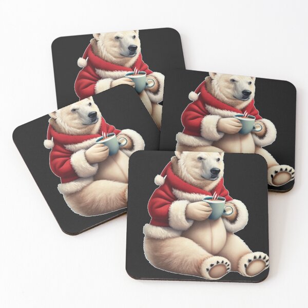 Item preview, Santa Polar Bear With Hot Cocoa Gift for Christmas  designed and sold by Pawel Oska.