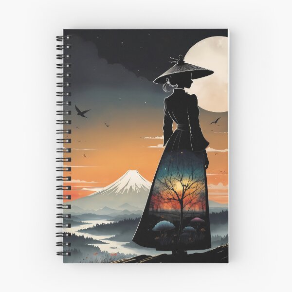 Artikelvorschau, Schöne Silhouette einer Frau auf dem Fuji entworfen und verkauft von MindFrank.