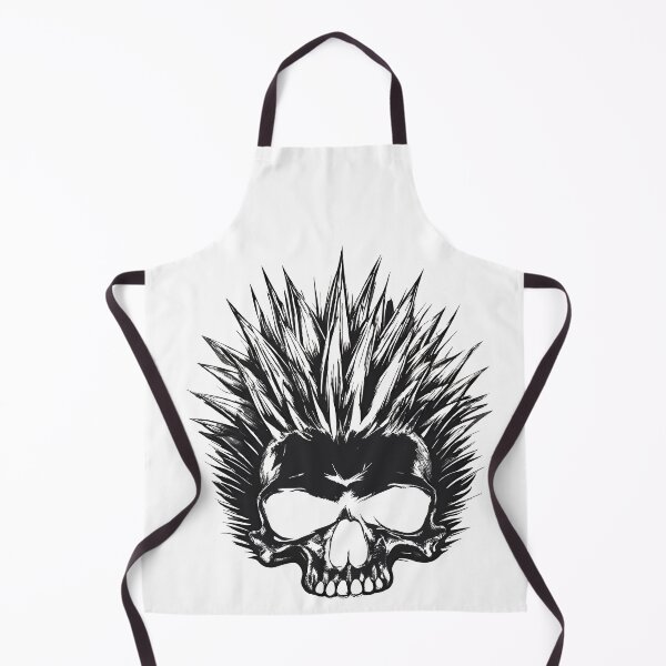 Item preview, The skull with a mohawk is a rebellious icon, emanating the energy of punk rock and untamed freedom. Dark theme. designed and sold by MjKris.