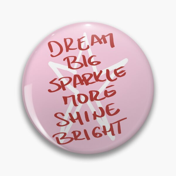 Item preview, Printable quote Dream big, shine brighter, shine bright. Modern wall art of inspirational phrase in red letters and pink background to decorate your home designed and sold by AlarconStudio.