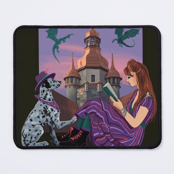 Item preview, Dragon Lady with her Dalmatian friend designed and sold by Ekaterina Khozatskaya.