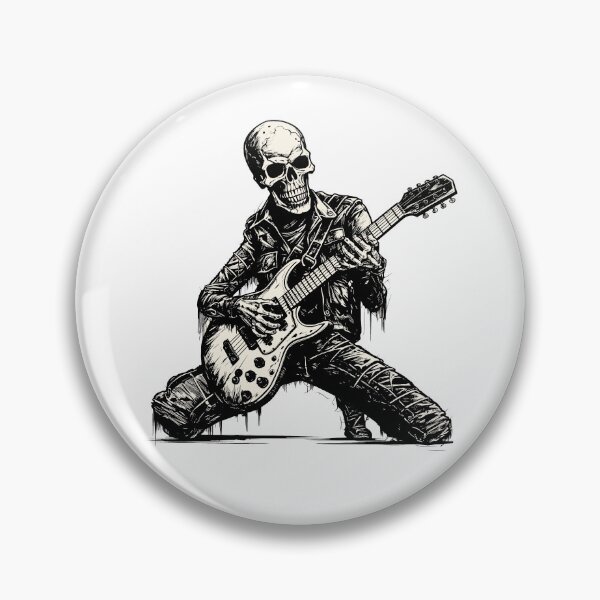 Item preview, Skeleton Playing Guitar Rock And Roll Graphic Band designed and sold by DrawHandArt.