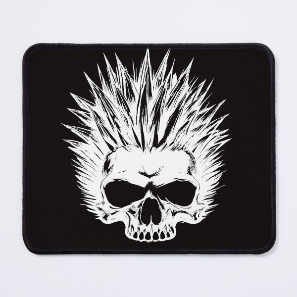 Item preview, White theme.The skull with a mohawk is a rebellious icon, emanating the energy of punk rock and untamed freedom. designed and sold by MjKris.