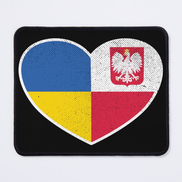 Item preview, Ukraine Ukrainian Poland Polish Heart Love Flag designed and sold by FlagX.