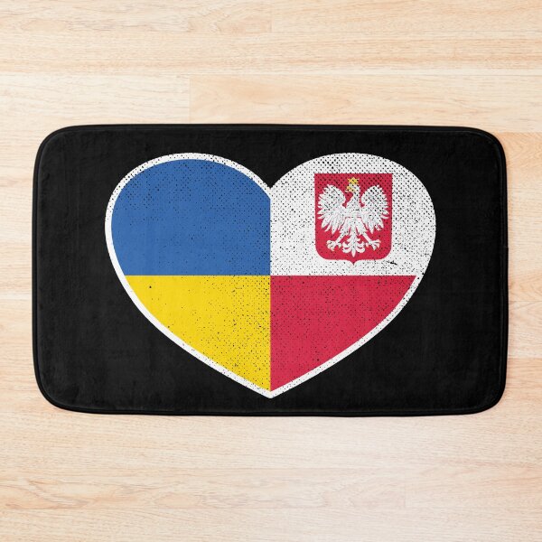 Item preview, Ukraine Ukrainian Poland Polish Heart Love Flag designed and sold by FlagX.