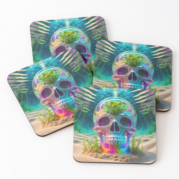 Item preview, Glass Skull Underwater designed and sold by mystiquelicorne.