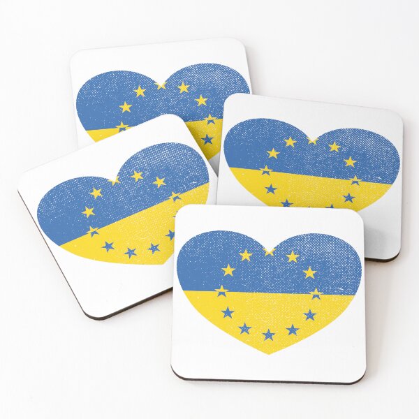 Item preview, Ukraine Ukrainian Europe European Heart Love Flag designed and sold by FlagX.