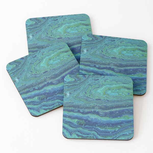 Item preview, Wabash 1 Blue Green Strata Abstract Acyrlic designed and sold by Doug  Siegel.