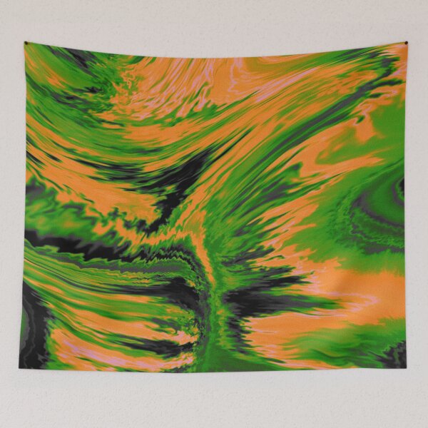 Item preview, Flowing liquid orange green designed and sold by Quoppidou.