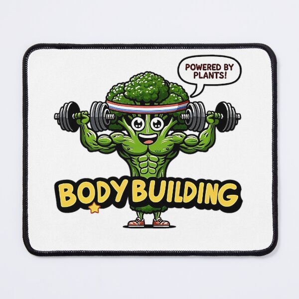 Item preview, Muscular Broccoli Lifting Weights Powered by Plants designed and sold by LumberEchoArts.