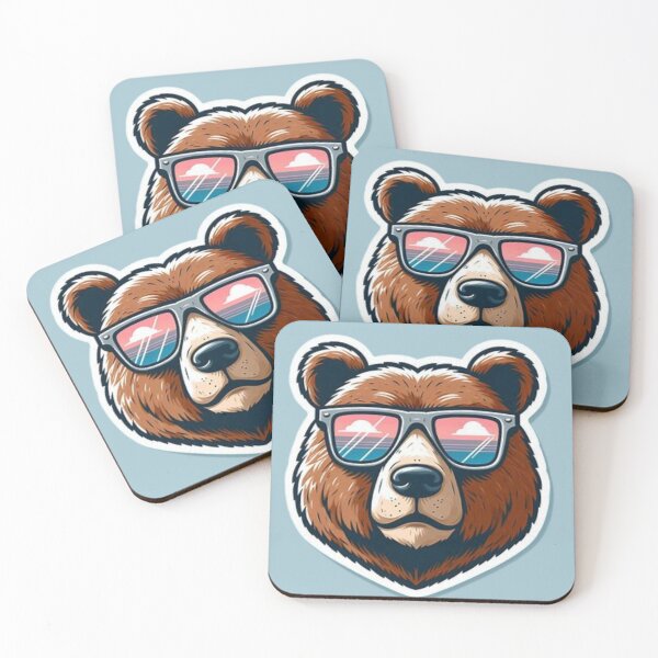 Item preview, Bear with Sunglasses: Chill Summer Fashion designed and sold by INVADesign.