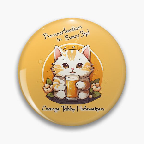 Item preview, Orange Tabby Hefeweizen : Puuurrfection in Every Sip! designed and sold by OriginalBeerCat.