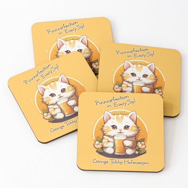 Item preview, Orange Tabby Hefeweizen : Puuurrfection in Every Sip! designed and sold by OriginalBeerCat.