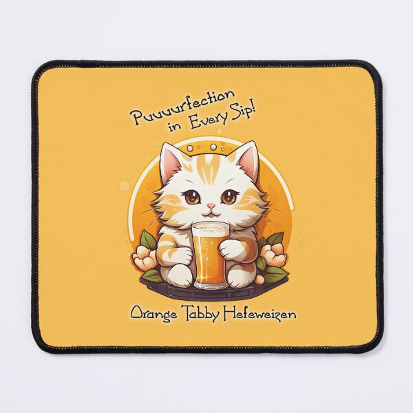 Item preview, Orange Tabby Hefeweizen : Puuurrfection in Every Sip! designed and sold by OriginalBeerCat.