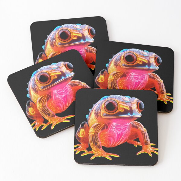 Item preview, Multicolored neon frog designed and sold by Fantasyplus.