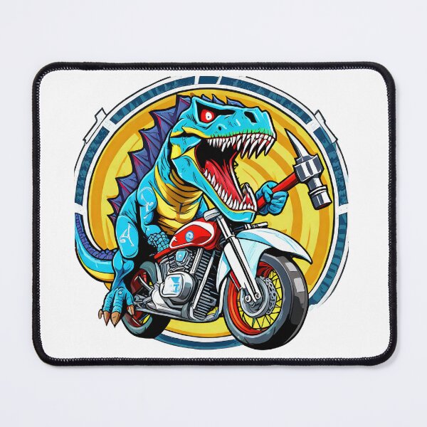Item preview, T-Rex with a Hammer, Riding a Bike designed and sold by BADESIGNZZ.