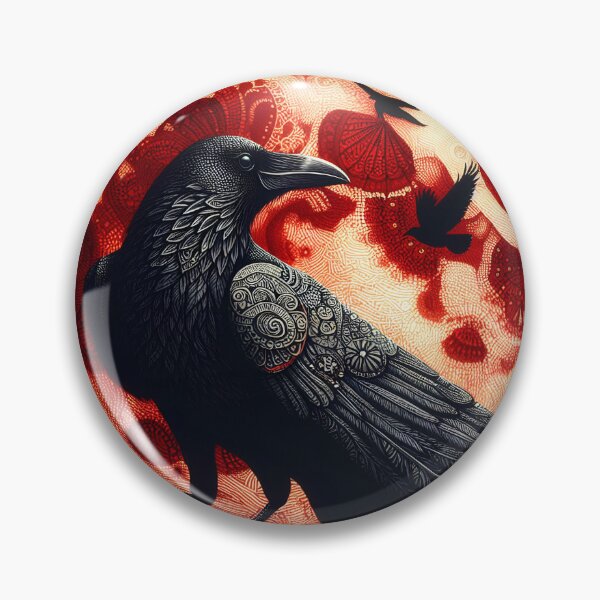 Item preview, In the Shadow of Nobility: Raven Standing Before the Crimson Moon designed and sold by HAKAN YILDIRIM.