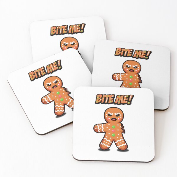 Item preview, Angry Gingerbread Man, Bite Me! designed and sold by Nadaillustrada.