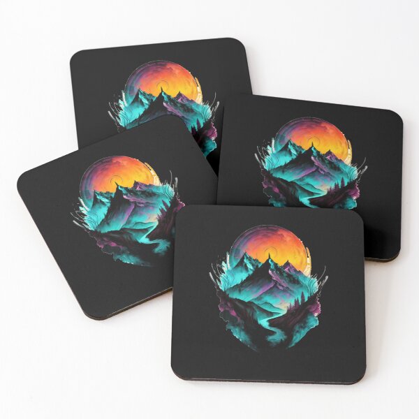 Item preview, Sunset in the mountains landscape designed and sold by GeekWardrobe.