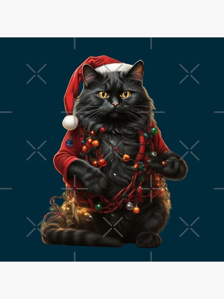 Cats Christmas Tree Meow Kitten Kitty Tree Lights Star Xmas T-Shirt