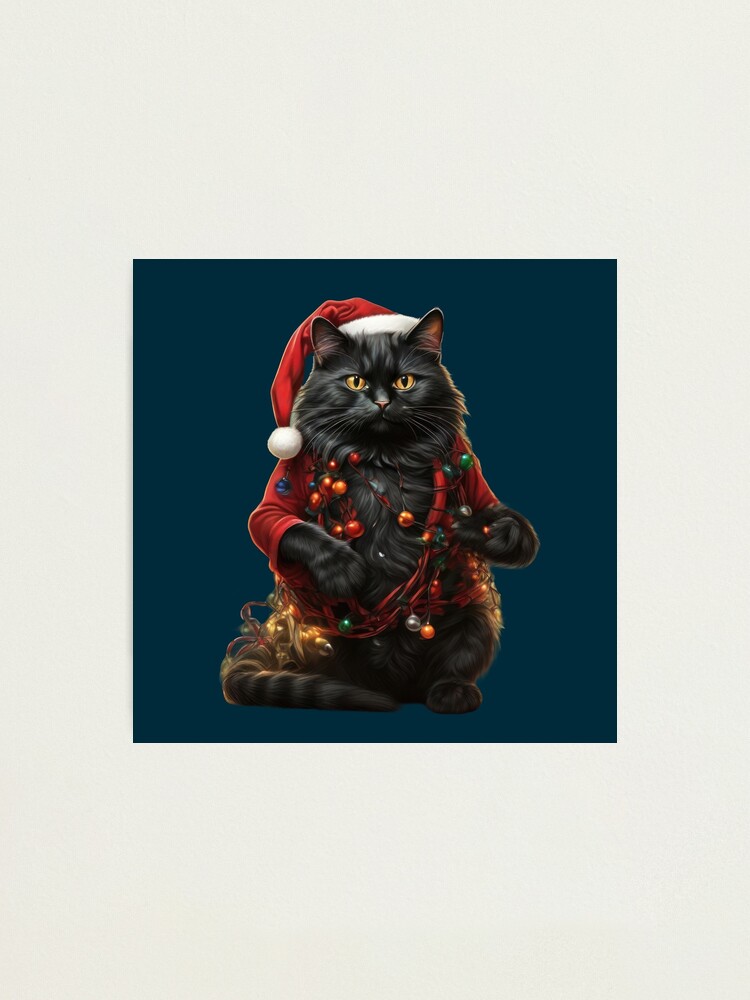 Cats Christmas Tree Meow Kitten Kitty Tree Lights Star Xmas T-Shirt