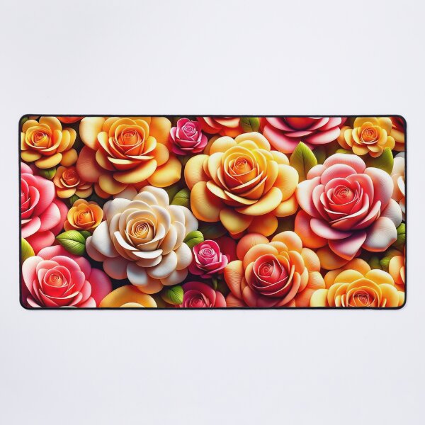 Item preview, Summer Vibrance: Full-Bloom 3D Roses Tapestry designed and sold by KNAA.