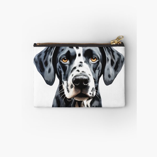 Item preview, Black and white spotted dog portrait designed and sold by anetazakova.