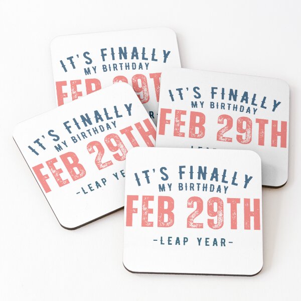 Item preview, It's Finally My Birthday Leap Year - Retro Vintage Born on February 29 designed and sold by Sofia Rose Design ⭐️⭐️⭐️⭐️⭐️.